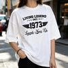 Cool Legends Never Die Graphic Tee Casual 1973 Birthday Shirt for Classic Print TShirt