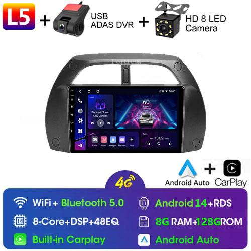 8G+128G CarPlay 2din Android AutoRadio GPS Multimedia Player for Toyota RAV4 Rav 4 2001 2002 2003-2006 DSP IPS 2 DIN Car Stereo