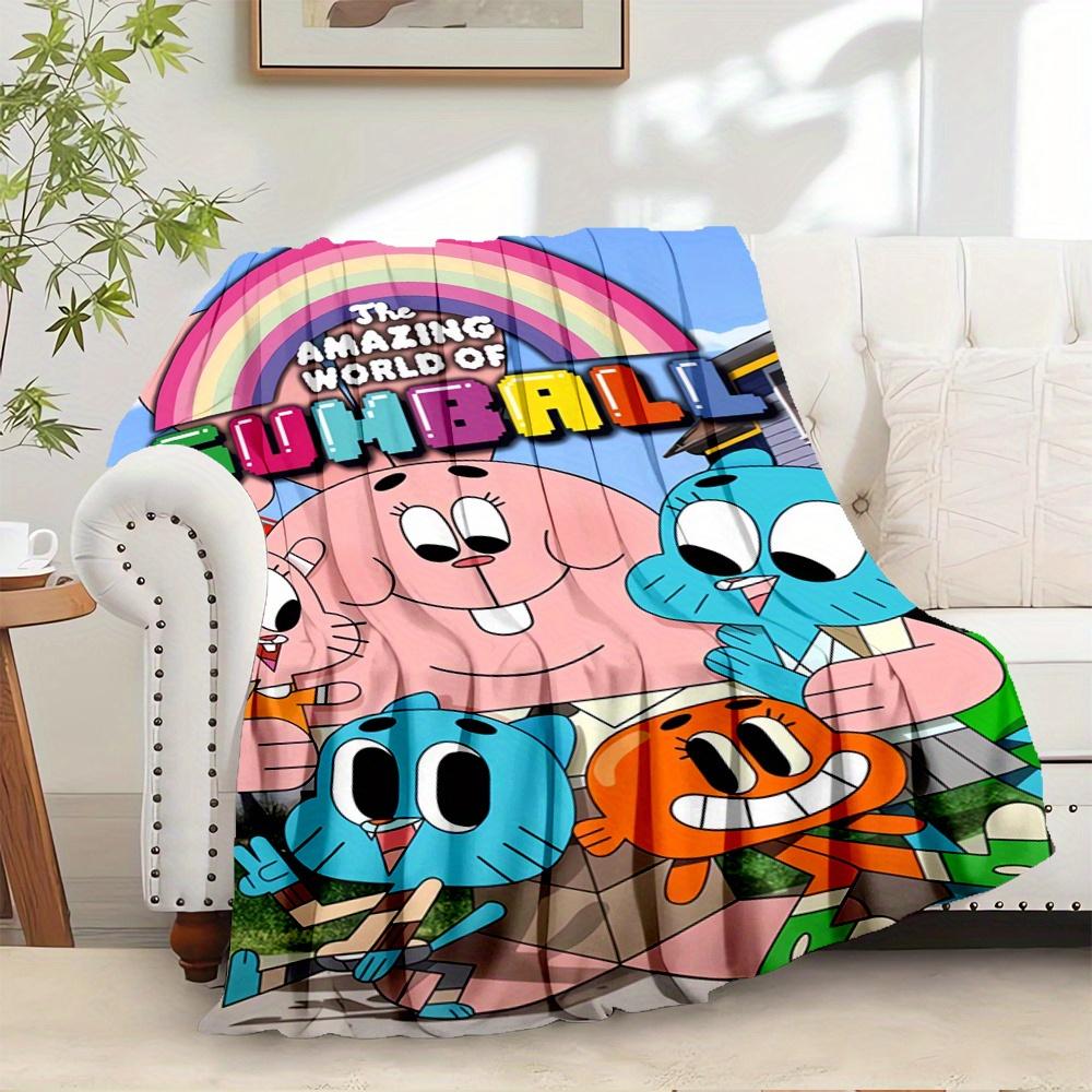 

1pc Gumball,Anais,DarwinTheme Digital Printed Flannel Blanket, Super Soft Plush Fleece Bed Cover, Multi-Function Four Seasons Hypoallergenic 100x150cm