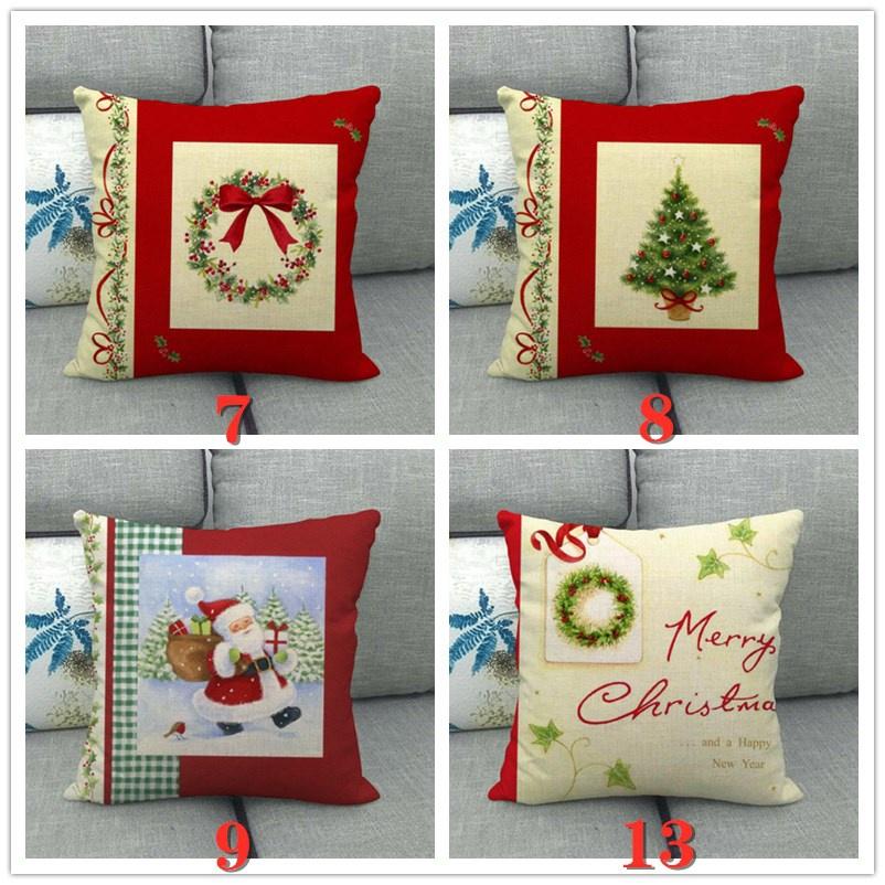 Vánoční jednoduchý dárek na večírek čtvercový povlak na polštář používaný pro domácí dekoraci pohovky na polštář (45 cm * 45 cm)