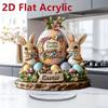 Bunnies Figurines Easters Decoration Table Centerpieces Acrylic Easters Eggs Rabbit Statue Rabbit Sculpture Home Decors
