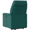 Electric Massage Recliner with Rising Function Dark Green Fabric