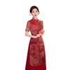 Chinese style improved Odai cheongsam 1011 spring daily plain and elegant Republic of China style improved dress tea clothes long