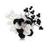 Simulation Pearl Enamel Flower Brooch for Women Unisex Plant Pins Party Accessories Gifts Friends Decoration