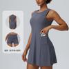 Womens Tennis Skort Set With Built-in Shorts Athletic Dress Golf Running Yoga Summer Sportswear
