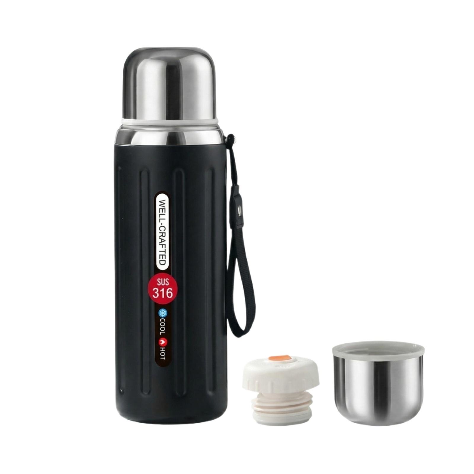 Roman Column 316 Stainless Steel Vacuum Cup Tea Separation Travel Mug one size чёрный