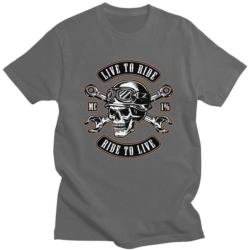 Custom Motorcycle Repair Service T Shirts for Men 100 Cotton Tees Rockabilly Rock Biker Tshirt Fashion Tshirt Clothing