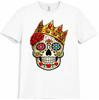 Sugar Skull Crown T-Shirt Day Of The Dead Gothic Floral Tattoo Graphic Tee