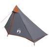 Trekking Tent Gray and Orange 222 x 85 x 125 cm