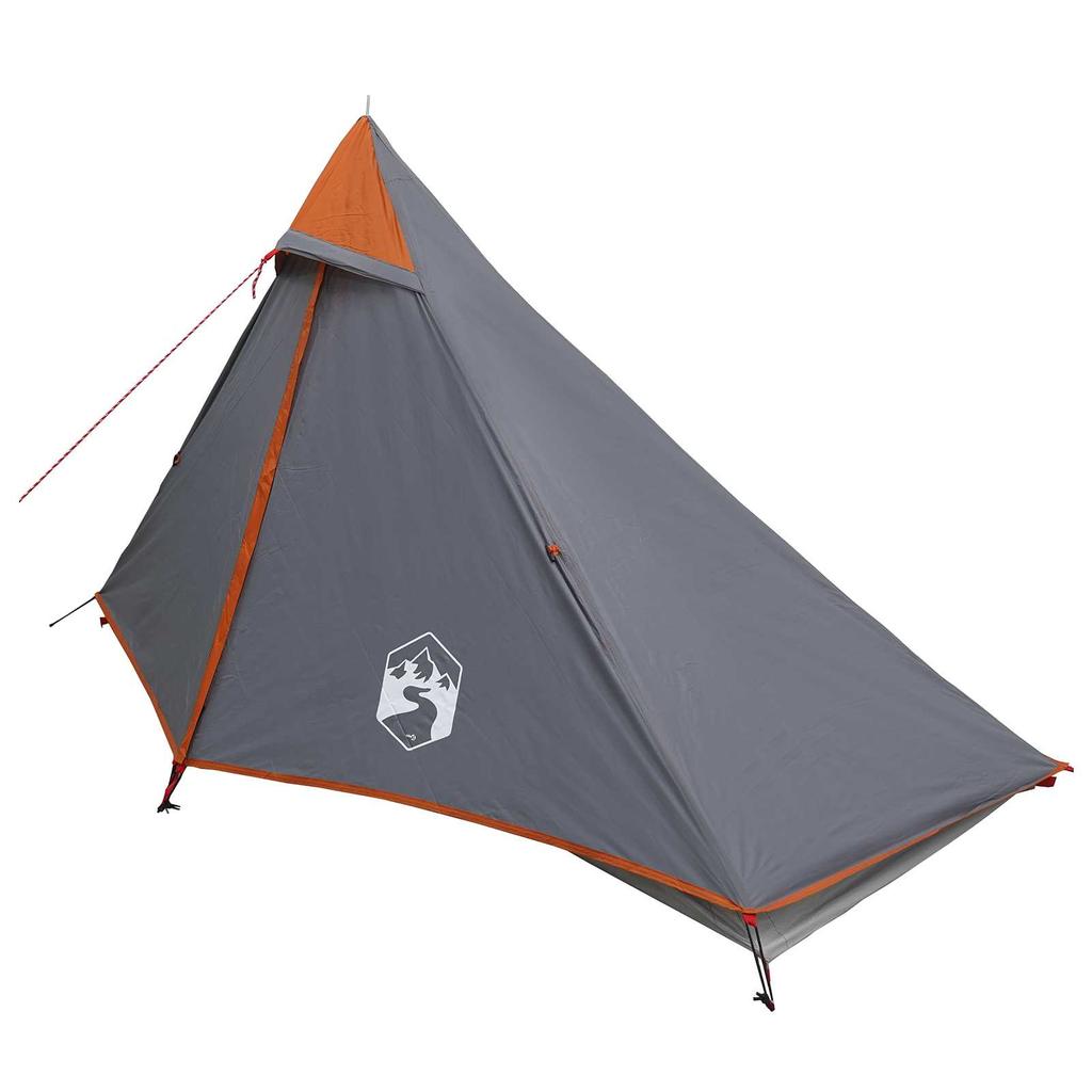 Trekking Tent Gray and Orange 222 x 85 x 125 cm