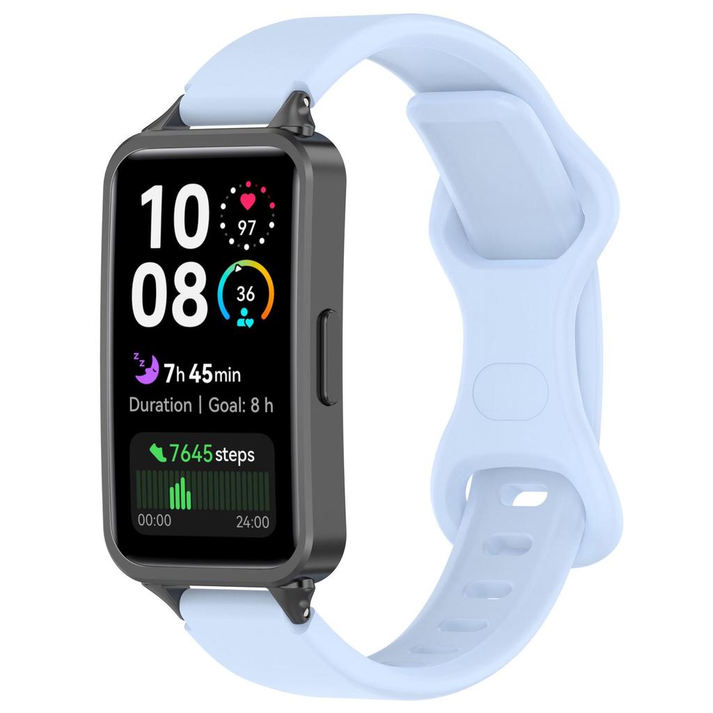Cinturino in Silicone Compatibile per Huawei Band 10/9/8 con Fibbie a Farfalla e a 8, 12MM.