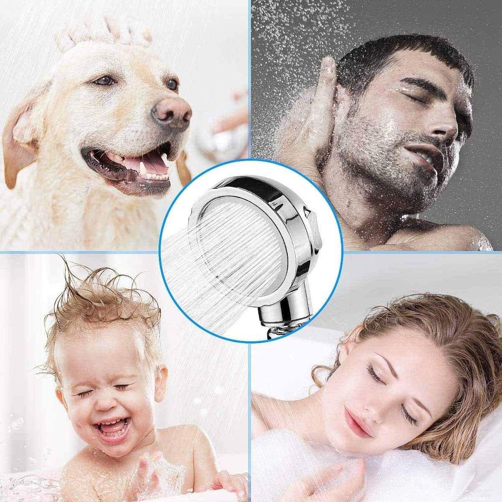 Modern 3-Setting Detachable Shower Head with 59-Inch Hose, High Pressure Water Saving, 360 Rotating Adjustable Handheld Shower Head with ON/OFF