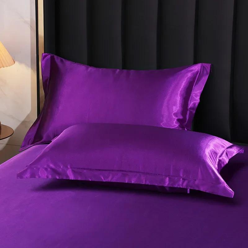 2PCS 100% Pure Real Silk Pillowcase Natural Mulberry Pillow Case