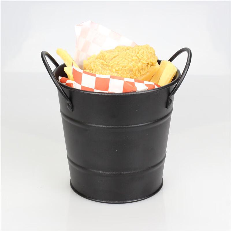 Mini Black Metal Fries & Ice Bucket
