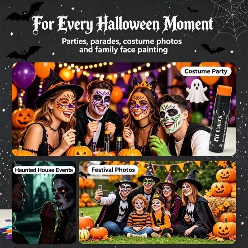 14 Colori Bastoncini Pittura Viso Corpo Nero Bianco Colorati Pittura Fai da Te Cosplay Fondotinta Bastoncini Miscelabili per Festa Halloween Trucco