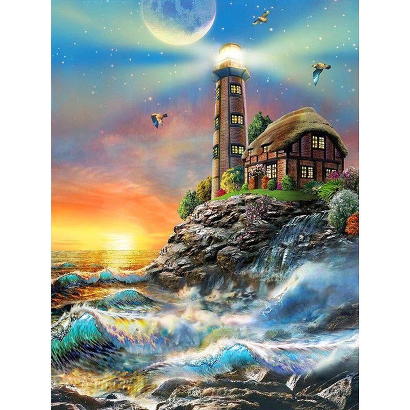 5D Diamond Painting Scenery Cross Stitch Landscape Diamond Mosaic Cartoon Handwork Rhinestone Art