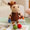 Knitted Animal Series Soft Stuffed Plush Toy Cute Rabbit Elephant Giraffe Woodland Plushies Doll Jungle Safari Birthday Kid Present