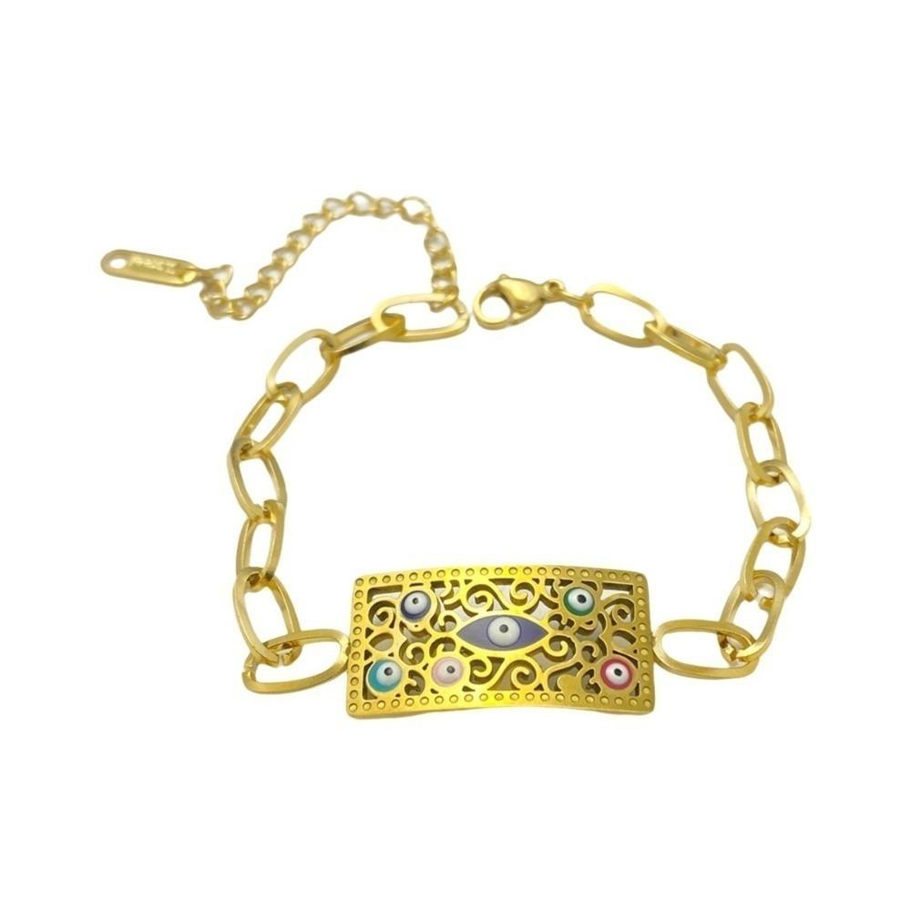 

Adjustable Openwork Square Bracelet Vintage Hollow-out Butterfly Bracelet Eyes Bracelet Men Eye