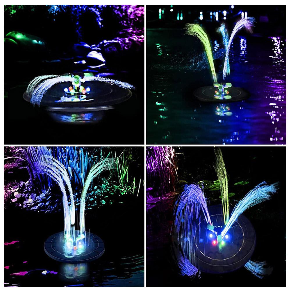 New Floating Solar Fountain Garden Waterfall Fountain Bird Bath Fountain With 360° Rotatable Nozzle Water Pump For Ponds Garden