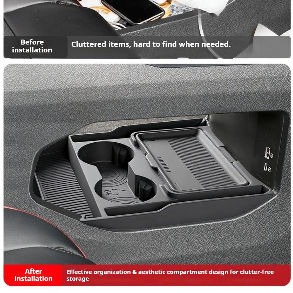Fit For Jetour Traveller CDM Shanhai T2 2023-2026 Car Central Control Lower Silicone Storage Box Interior Modification Auto