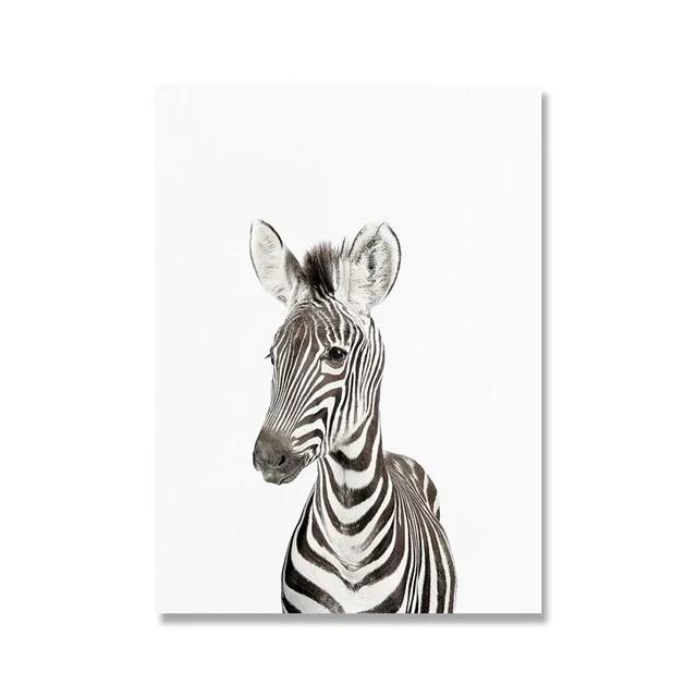 Towoto Baby Animal Print Nordic Poster Minimalist Canvas Painting Safari Pepinieră Artă de perete Copii Baby Room Decoration Pictures No Frame