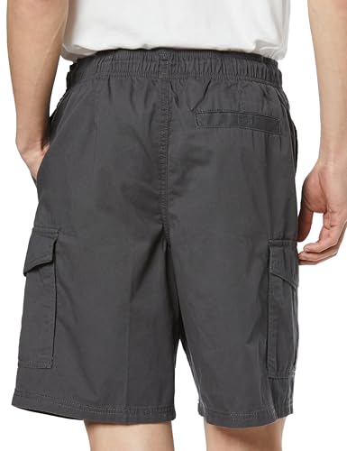Amazon Essentials Men's Cargo Shorts with Elastic Waist, Dark Gray, Size M