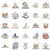 50 Cartoon Books, Floral Graffiti Stickers, Decorative Suitcase Pen, Guitar Notebook, Waterproof and Explosive