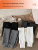 Leggings Gruesos para Niños con Forro de Forro Polar de Lana de Cordero - Medias de Color Sólido de Nueve Puntos
