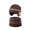 Kindermütze Schal Anzug Winter Samt Warmer Ohrenschutz Kältefest Gestrickte Wollmütze Jungen Mädchen Pullover Mütze
