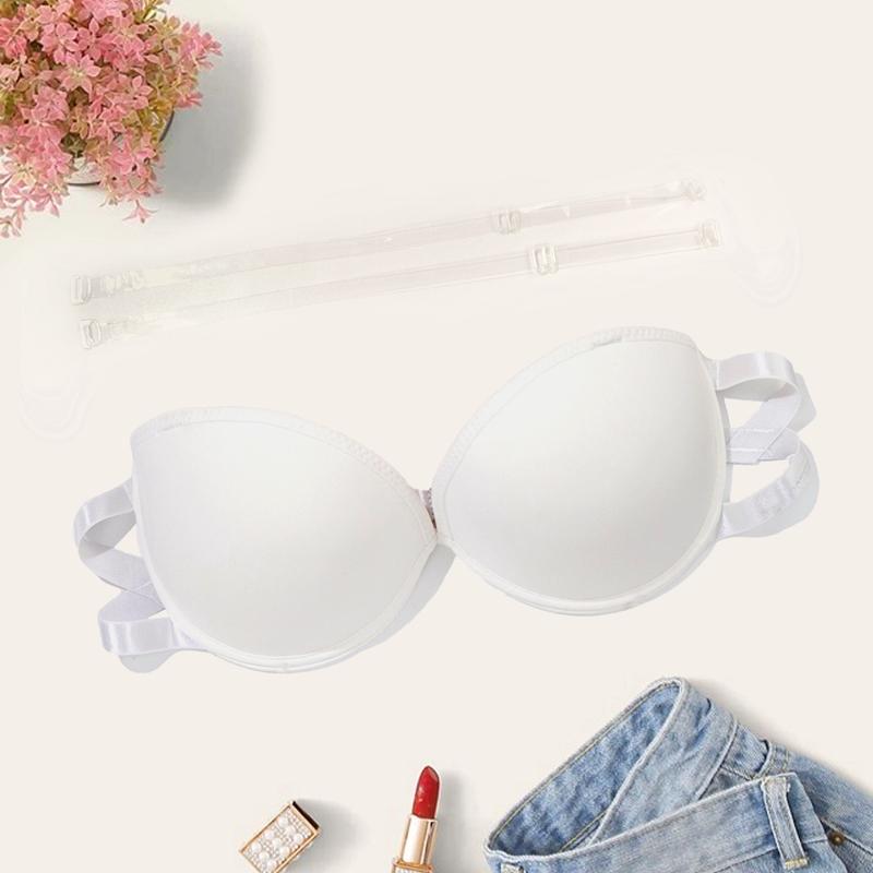 

Женский невидимый бюстгальтер, силиконовый противоскользящий прозрачный ремешок, нижнее белье с открытой спиной, бюстгальтер пуш-ап для вечернего платья L белый