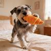 Hunde-Beschäftigungsspielzeug Weiches Croissant-förmiges Kauspielzeug mit Quietscher und Knisterpapier Hunde-Schnüffeltasche zum Verstecken von Leckerlis Geruchstraining zur Reduzierung
