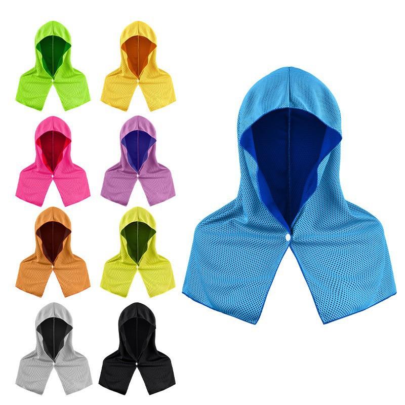 Summer Cooling Hooded Towel UV Protection Ice Silk Sports Sunshade Neck Wrap
