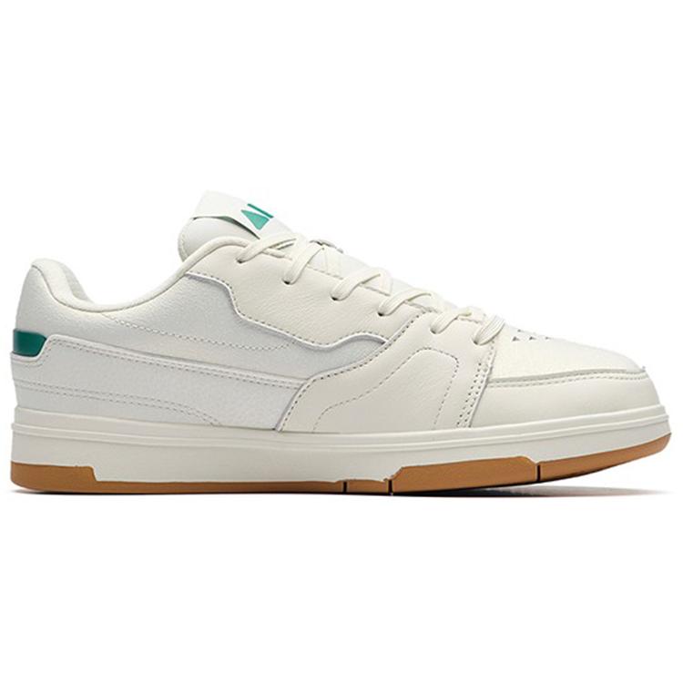 Anta Jie Ao Casual Abrasion Resistant Low top Skateboard Shoes Women's White Pine Green 122238077-3