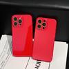 Chinese New Year Red iPhone 17 Pro/Max Glass Case - Fits iPhone 15/14/12/11, Solid Color