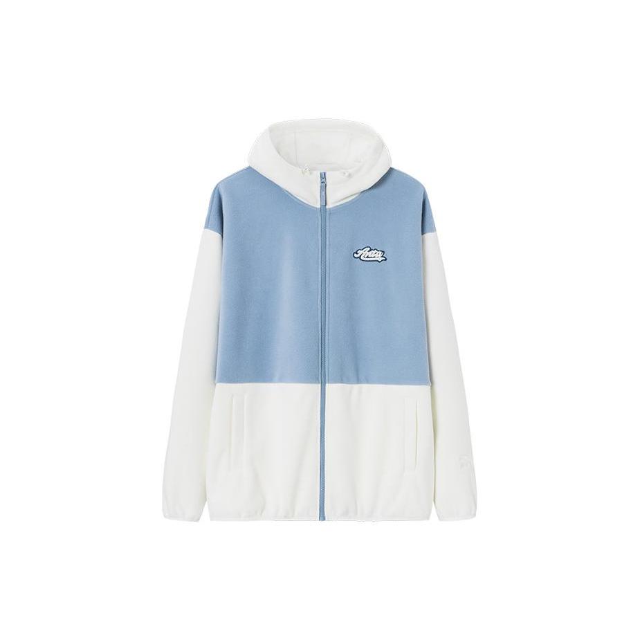 Anta Life Collection Velvet feel Coat Unisex Blue Gray/Vanilla White 972348707-2 3XL