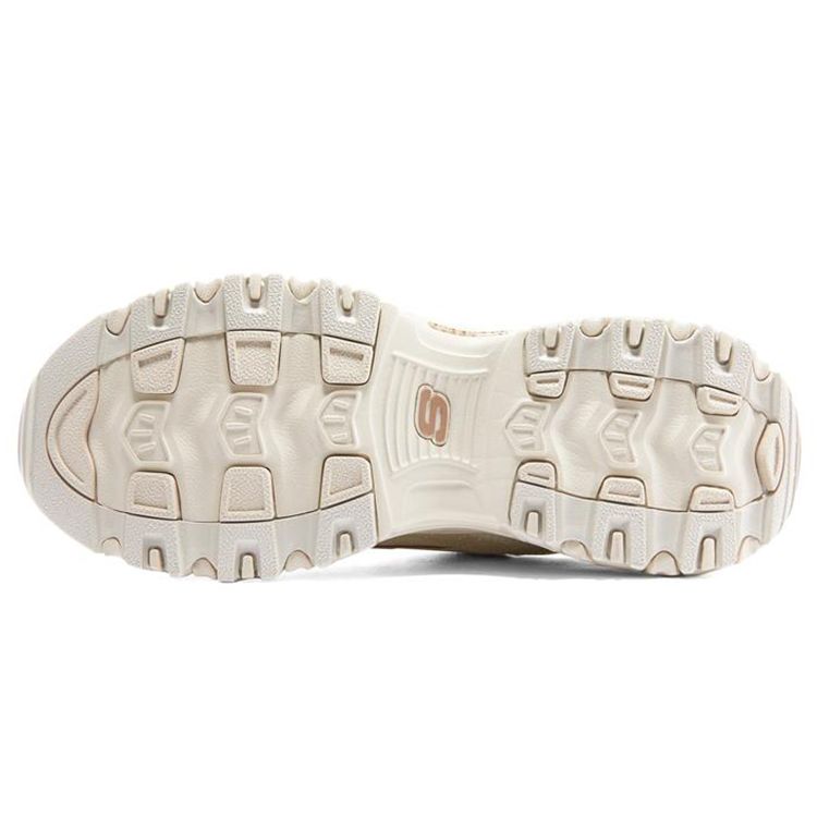 Skechers DLites 1.0 Panda Shoes Mocha Bear Vanilla Comfortable Versatile Casual Sports Height Increasing Low Top Dad Shoes Women Sneakers 896145-NAT