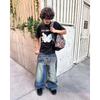 RogueWave Y2K Jeans Vintage American Pattern Letter Jeans Streetwear Gothic Harajuku Hip Hop Men Women Fashion Casual Wide Leg Jeans