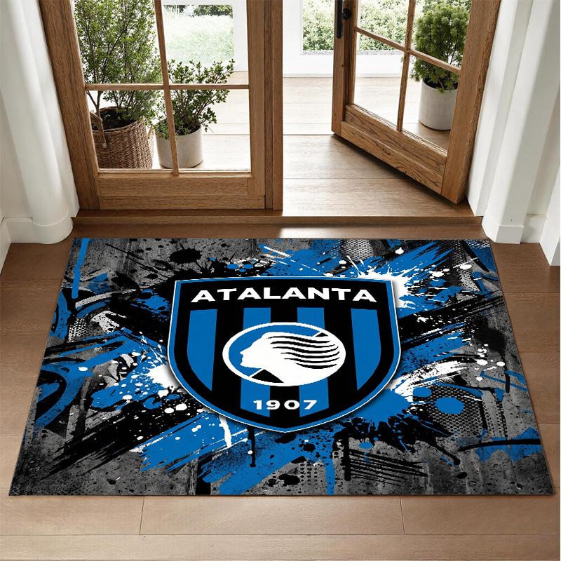 Atalanta FC Design Crystal Velvet Rug Soft Decorative Mat for Bedroom Entrance