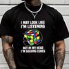 I May Look Like I’m Listening Men's Graphic Print T-Shirt Fashionable Casual Street Suitable Fo