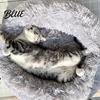 Comfortable Pet Bed Bottom Fluffy Soft Nest Washable Round Calming Dog with Non-slip Plush Faux