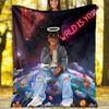 Juice WRLD printed throw blanket—soft,warm;versatile blanket for all seasons—perfect as &air-conditioning throw,nap blanket