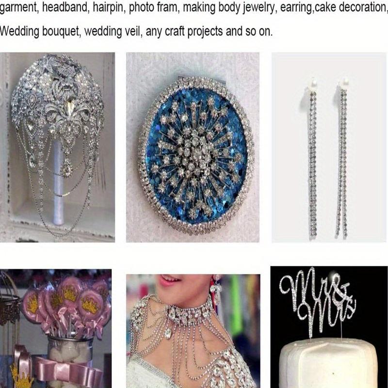 1 rulle Klo Strass Kristall Tofs Gör-det-själv Kläder Örhänge Tillbehör Pärlor Diamant Strass Kedja