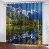 HUANZHUANG Curtains for Windows Living Room 3D Beautiful Landscape Scenery Blackout Curtains for Bedroom 2 Panels Boys Girls