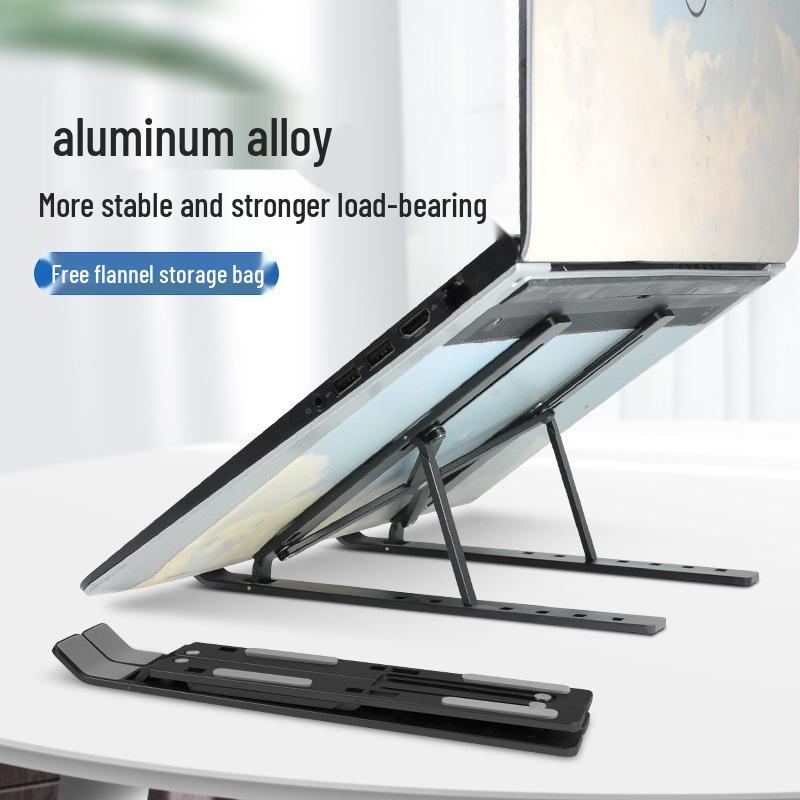 C9Pro Aluminum Foldable Laptop Stand with Wind-Cooled Heat Dissipation and Height Adjustment