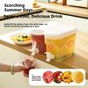 Portable Beverage Dispenser with Tap 6L Sealed Juice Container for Party & Camping Heat Resistant Cold Drink Tea Jug with Lid