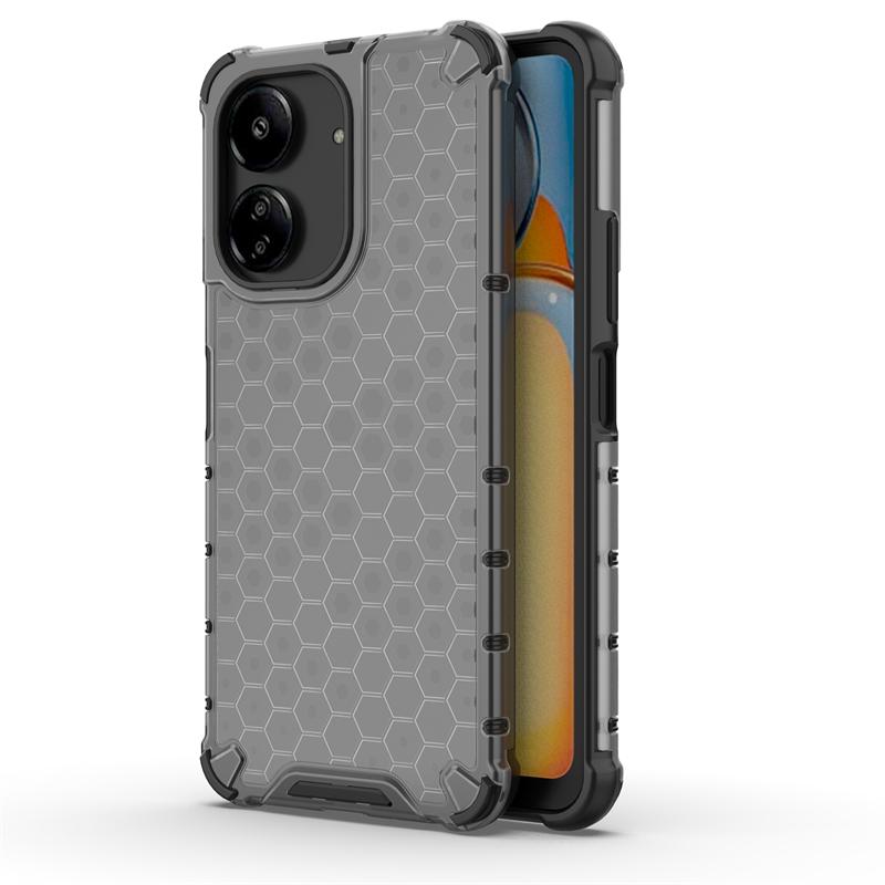 Shockproof Transparent Case For Xiaomi Redmi 13C Bumper Honeycomb Armor Case For Redmi 13C Case Cover For Redmi 13C 6.74 inch