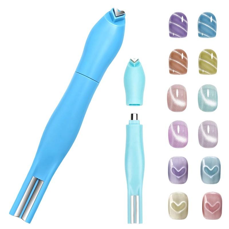 

3D Love Heart Nail Magnet 3in1 Cat Eye Effect Double Line Moon Snake Pattern French Nail UV Attraction Magnetic Stick Manicure