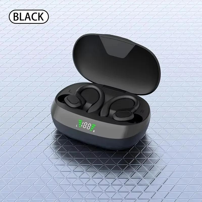 

SP16 Ear Hanging Sports Running Bluetooth Earphones with Long Battery Life Digital Display Noise Reduction Earphones чёрный