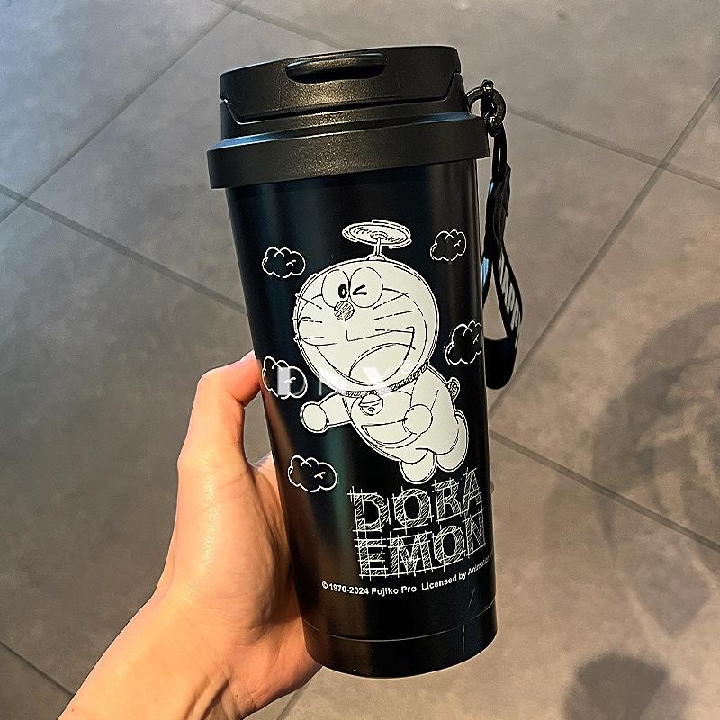 Doraemon Stainless Steel Thermos Cup Student Portable Water Cup Office Coffee Cup Cartoon Cute Straight Drink Cup