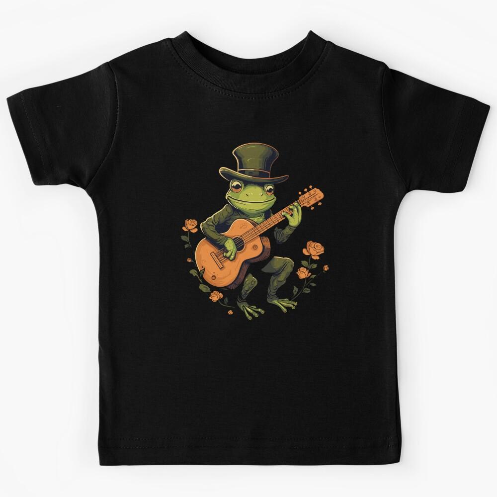 Green Frog Plays Guitar St Patrick s Styled Kids T-Shirt 110